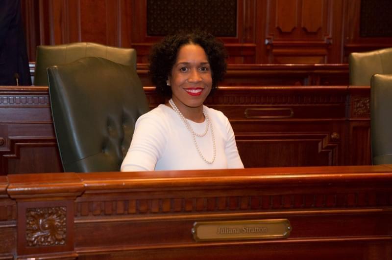 Juliana Stratton in the Illinois House chambers.