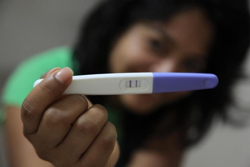 A home pregnancy test.