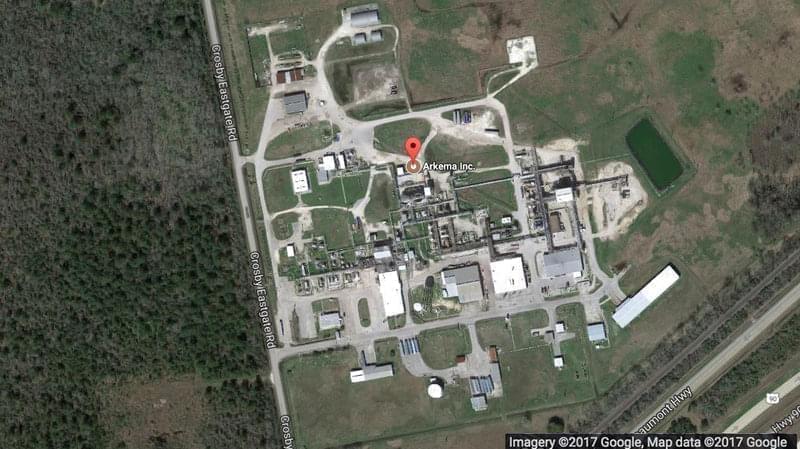 The Arkema plant in Crosby, Texas, is northeast of Houston. The company says it received reports of two explosions at the plant in the early hours of Thursday, Aug. 31.