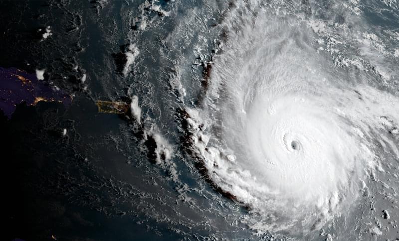 Satellite image of Hurricane Irma.