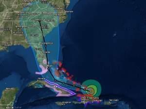 Current projected path of Hurricane Irma.