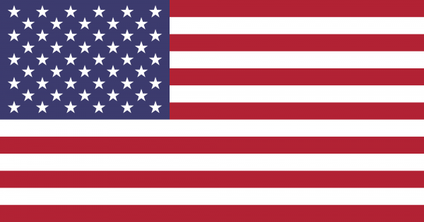 The flag of the United States.