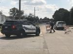 Mattoon Police putting up barricades in front of Mattoon High School on Wednesday afternoon.
