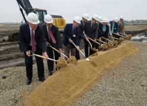 Groundbreaking ceremony for new Carle-Christie surgery center.