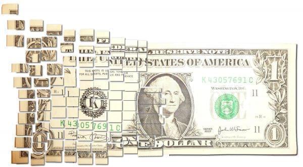 Illustration of dollar bill.