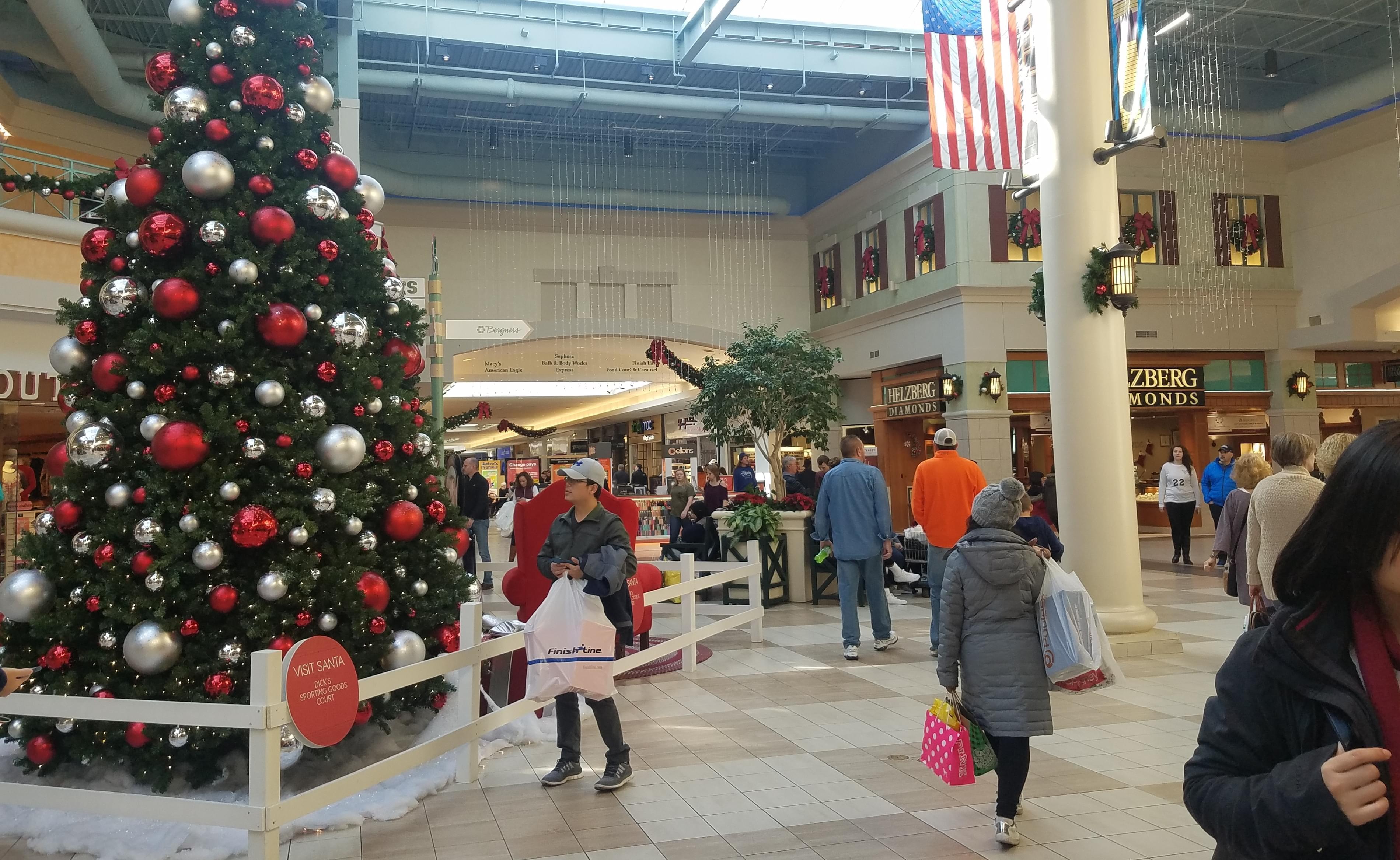 Shoppers at Market Place Shopping Center in Champaign, on Black Friday 2017.