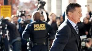 Former national security adviser Michael Flynn arrives for his plea hearing at the Prettyman Federal Courthouse in Washington, D.C
