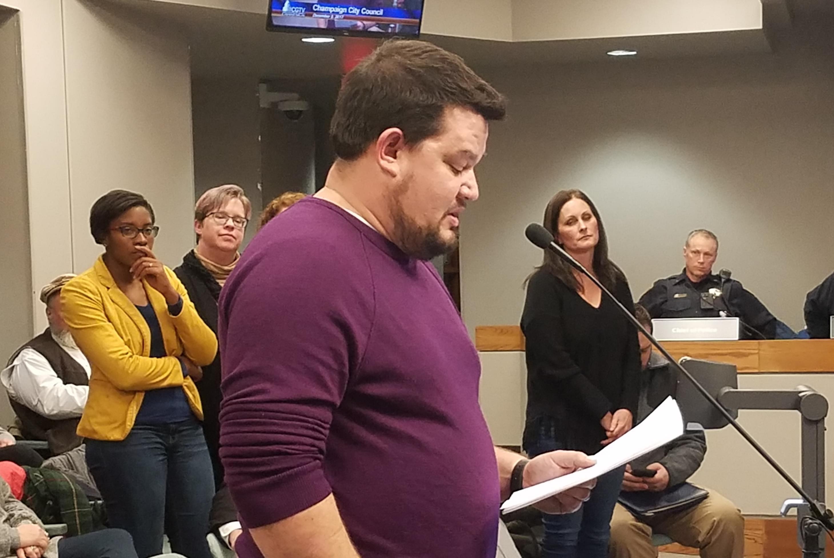 Champaign Unit Four School Board President Chris Kloeppel.