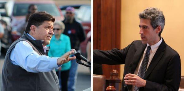 J.B. Pritzker, left, has pledged to help Democrats get elected across the state. State Sen. Daniel Biss, right, says Democrats shouldn't have to depend on ultra-wealthy benefactors to fund the party.