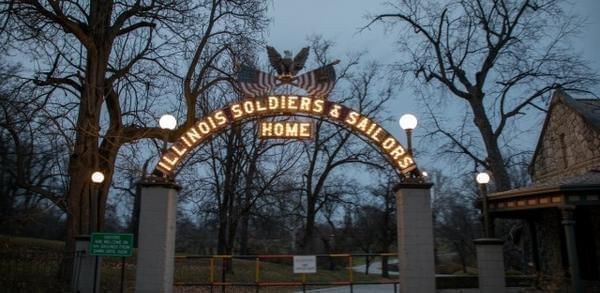 The entrance to the Illinois Veterans Home in Quincy.