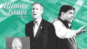 Two mega-wealthy candidates are the frontrunners in the 2018 gubernatorial race, Gov. Bruce Rauner, left, and J.B. Pritzker, right.