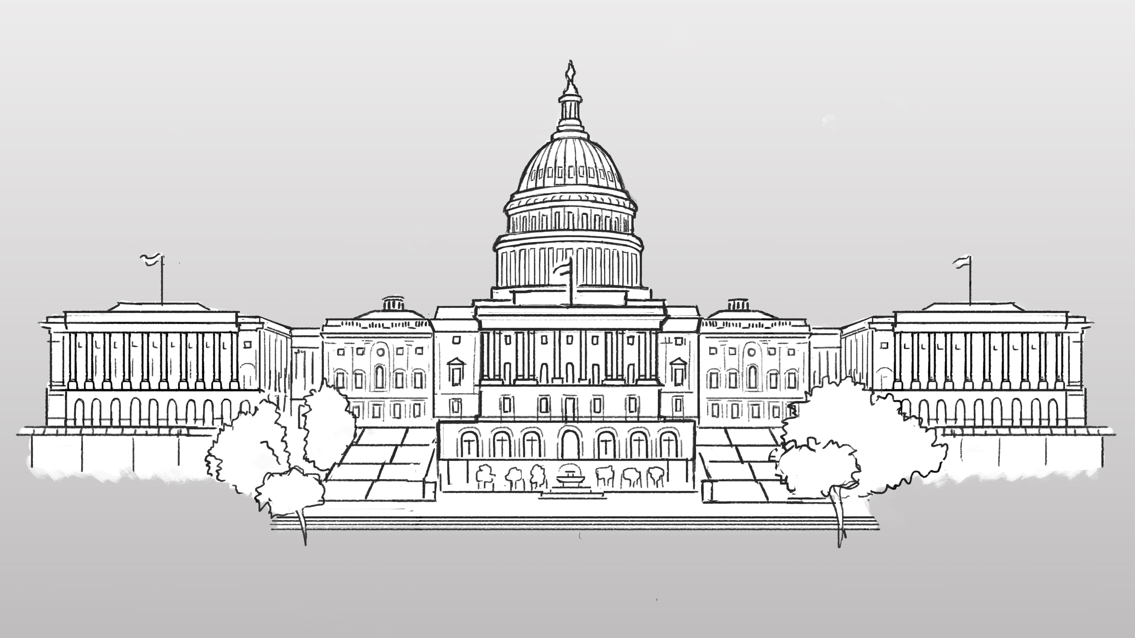 Illustration of the US Capitol.