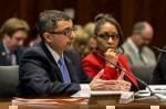 Director of the Illinois Department of Public Health Nirav Shah answers questions from the House and Senate's Committees on Veterans Affairs March 5, 2018 during a legislative hearing about Legionnaires' disease at Quincy Veterans Home.