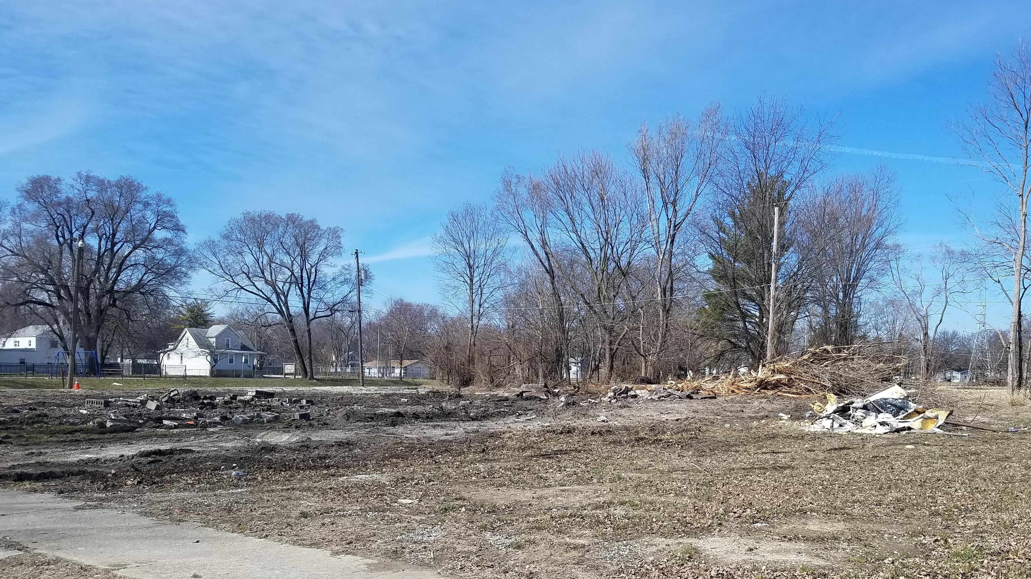 Site where a home was recently demolished in Champaign's Bristol Place neighborhood.