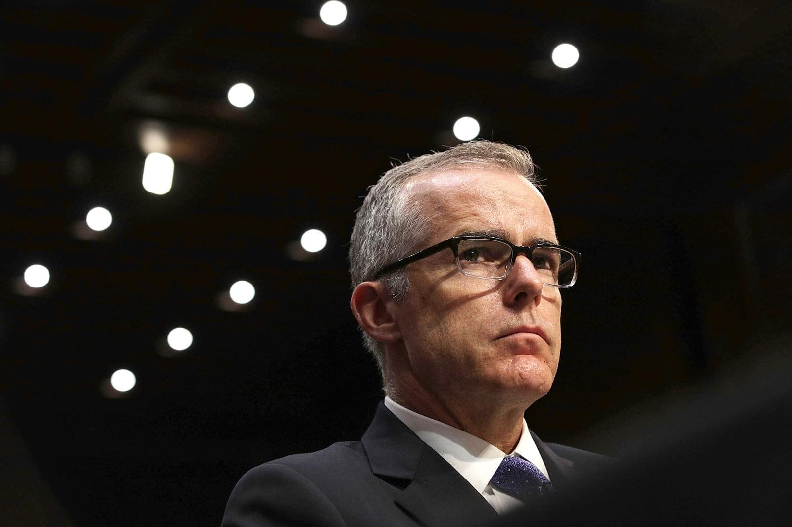 Then-Acting FBI Director Andrew McCabe testified before the Senate Intelligence Committee on Capitol Hill on May 11, 2017, soon after James Comey's abrupt firing by President Trump. 
