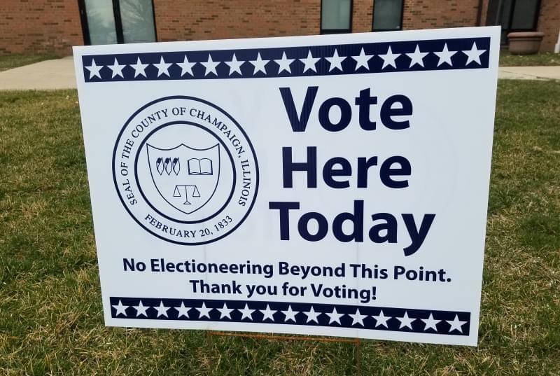 Polling Place sign. 