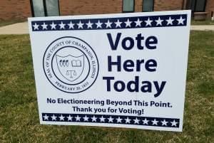 Polling Place sign. 