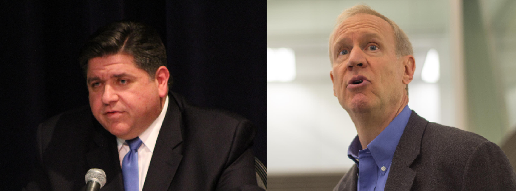 JB Pritzker and Bruce Rauner