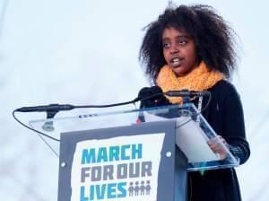 Eleven-year-old Naomi Wadler of Alexandria, Va., was among the young people who rallied the crowd in Washington, D.C.