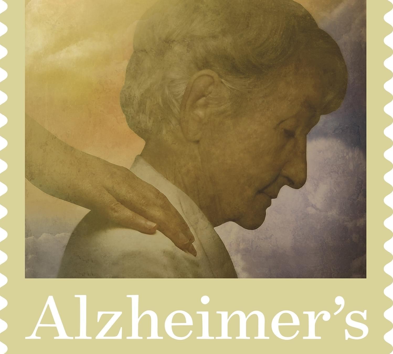 Alzheimer's first-class postage stamp.
