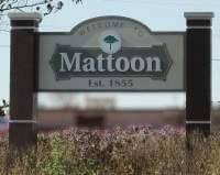 Welcome sign for the city of Mattoon.