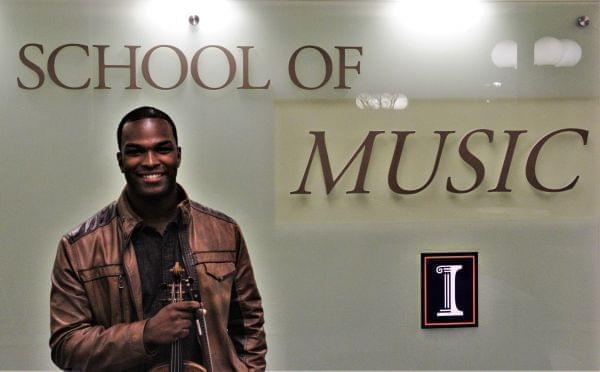 Senior Julius Adams is a music major at the University of Illinois, whose instrument of choice is the viola.