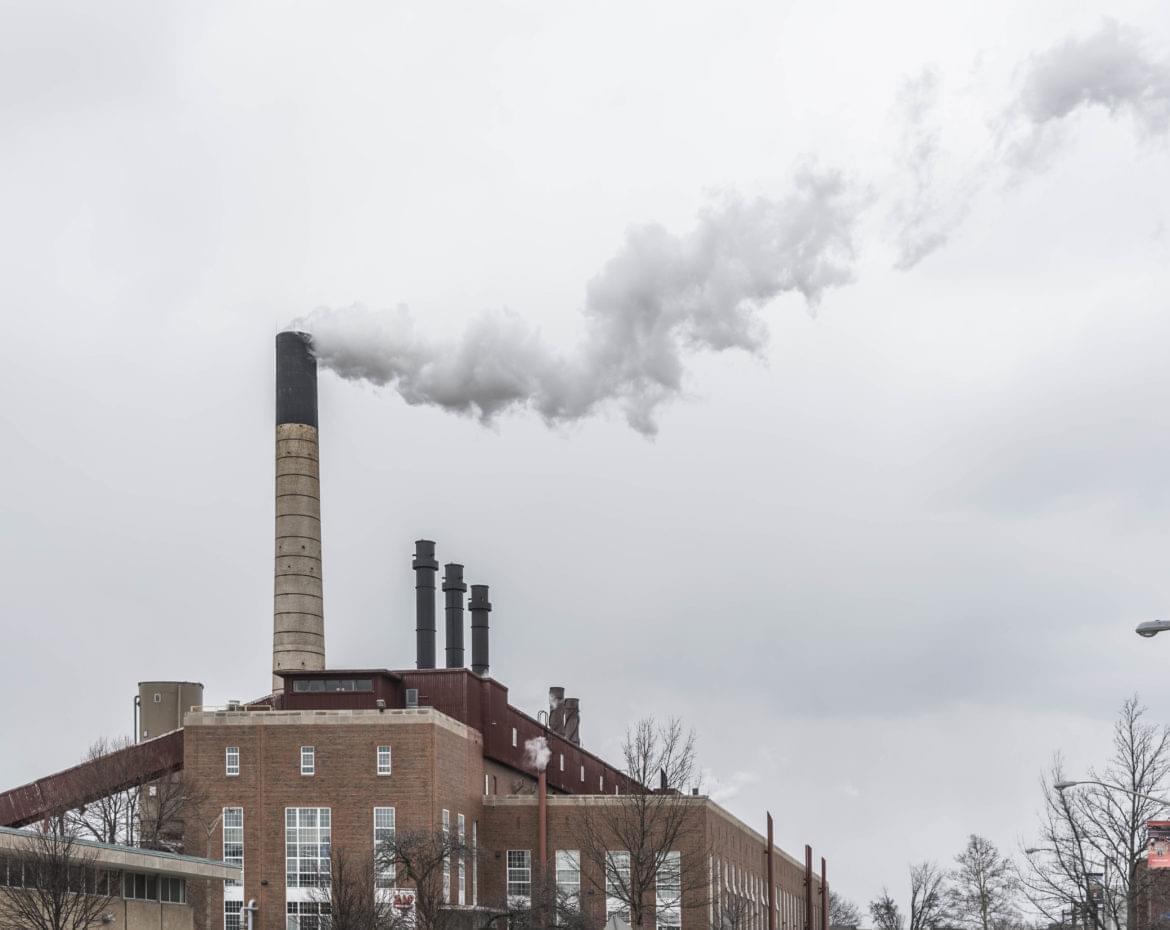 The Abbott Power Plant on the University of Illinois campus in Champaign on March 6. 