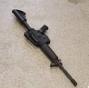 A Metro Nashville Police Department photo shows the rifle used in the deadly shooting at a Waffle House on Sunday in the Antioch neighborhood of Nashville, Tenn. 