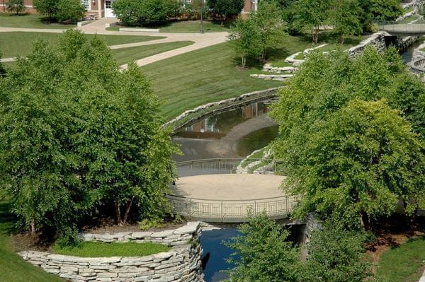 The Boneyard Creek running through the University of Illinois Urbana campus