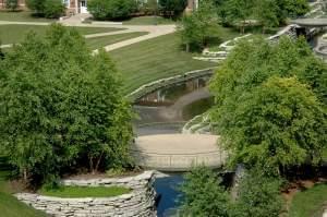 The Boneyard Creek running through the University of Illinois Urbana campus