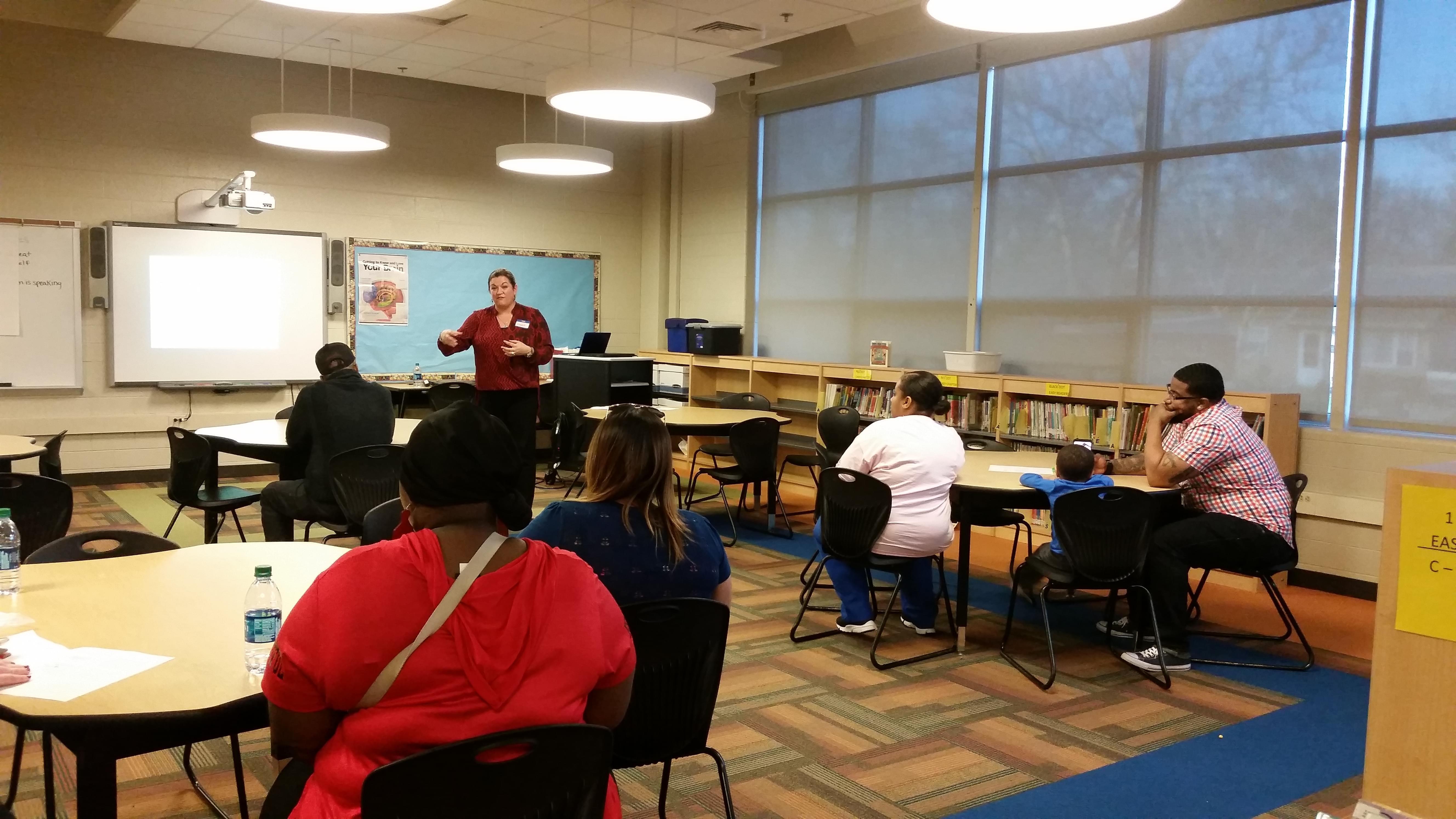 Teachers receiving trauma training