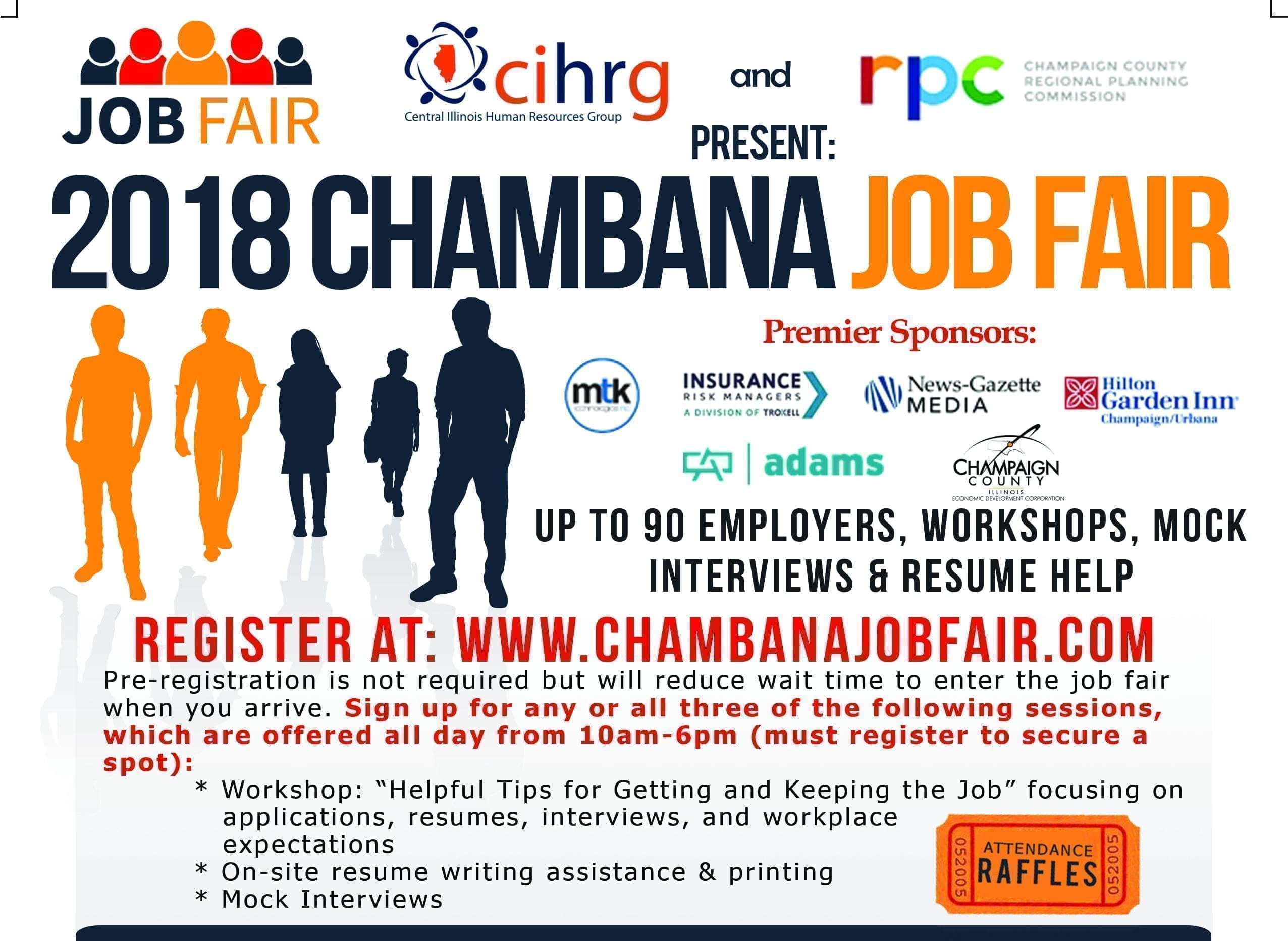 2018 Chambana Job Fair Flyer