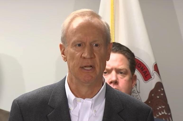 Gov. Rauner addresses the media on his amendatory veto proposals at an event at an Illinois State Police forensic laboratory in Chicago on May 14.