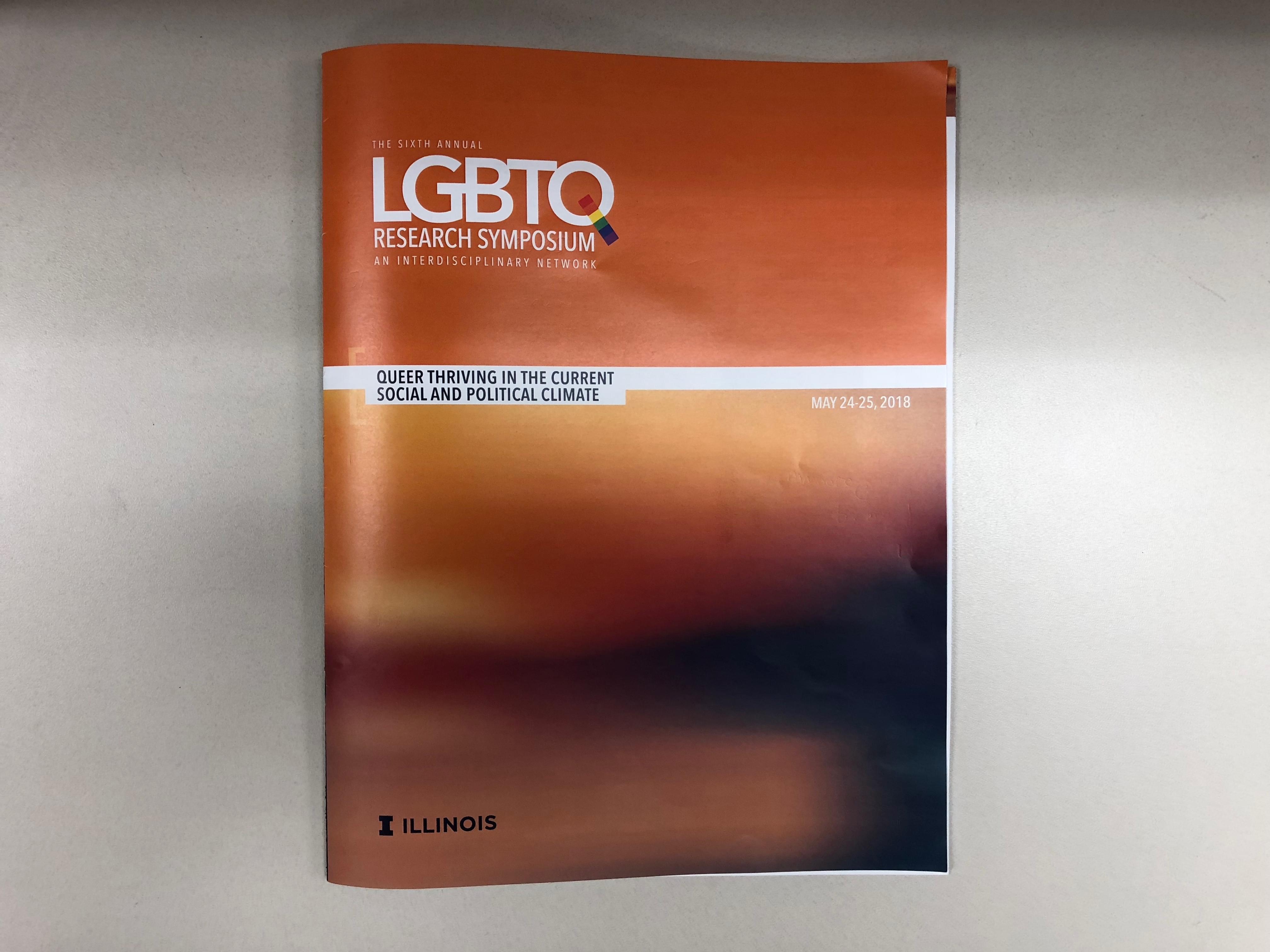 Pamphlet for the Sixth Annual LGBTQ Research Symposium. 