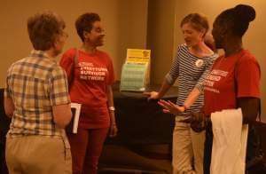 Community members gathered at the Urbana Free Library on Tuesday evening to hear stories of those affected by gun violence and to learn more about the Everytown Survivor Network—an initiative of Moms Demand Action.