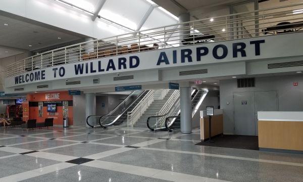 Lobby of Willard airport terminal building.