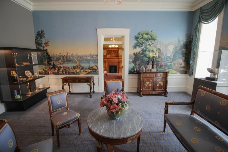 A room in the newly renovated Governor's Mansion.