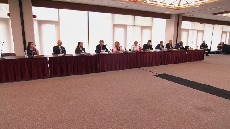 SIU Board of Trustees meet during a special session Monday on the Edwardsville campus.