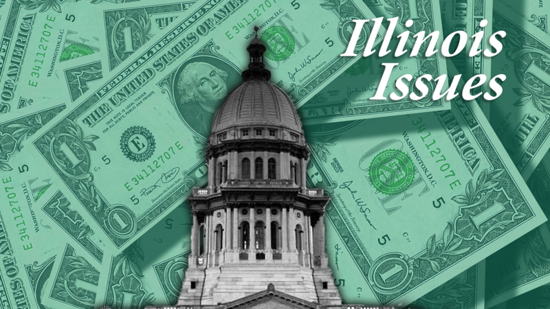 Logo for Illinois Issues Money Machines series.