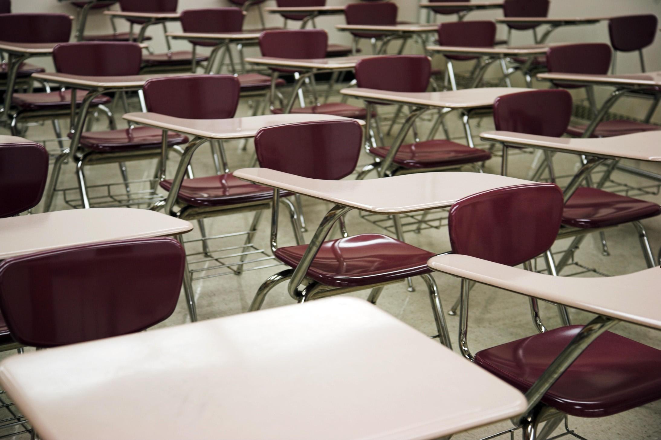 A school classroom.