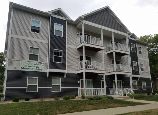 New apartment building on South Elm Street in Champaign's Old Town neighborhood.