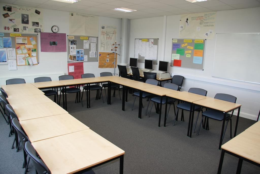 Empty classroom.