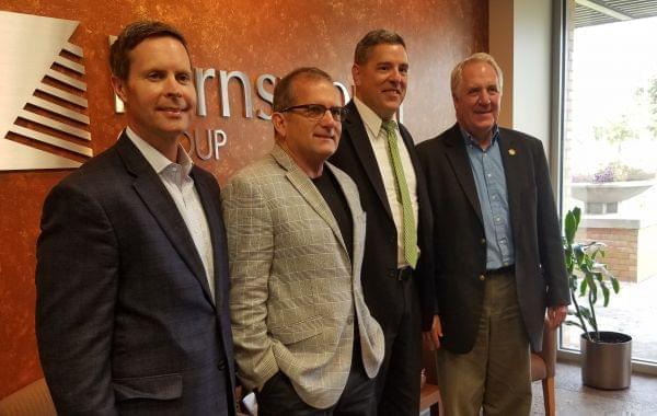 Congressmen Rodney Davis and John Shimkus pose with Farnsworth Group executives Greg Cook & Matt Davidson. 