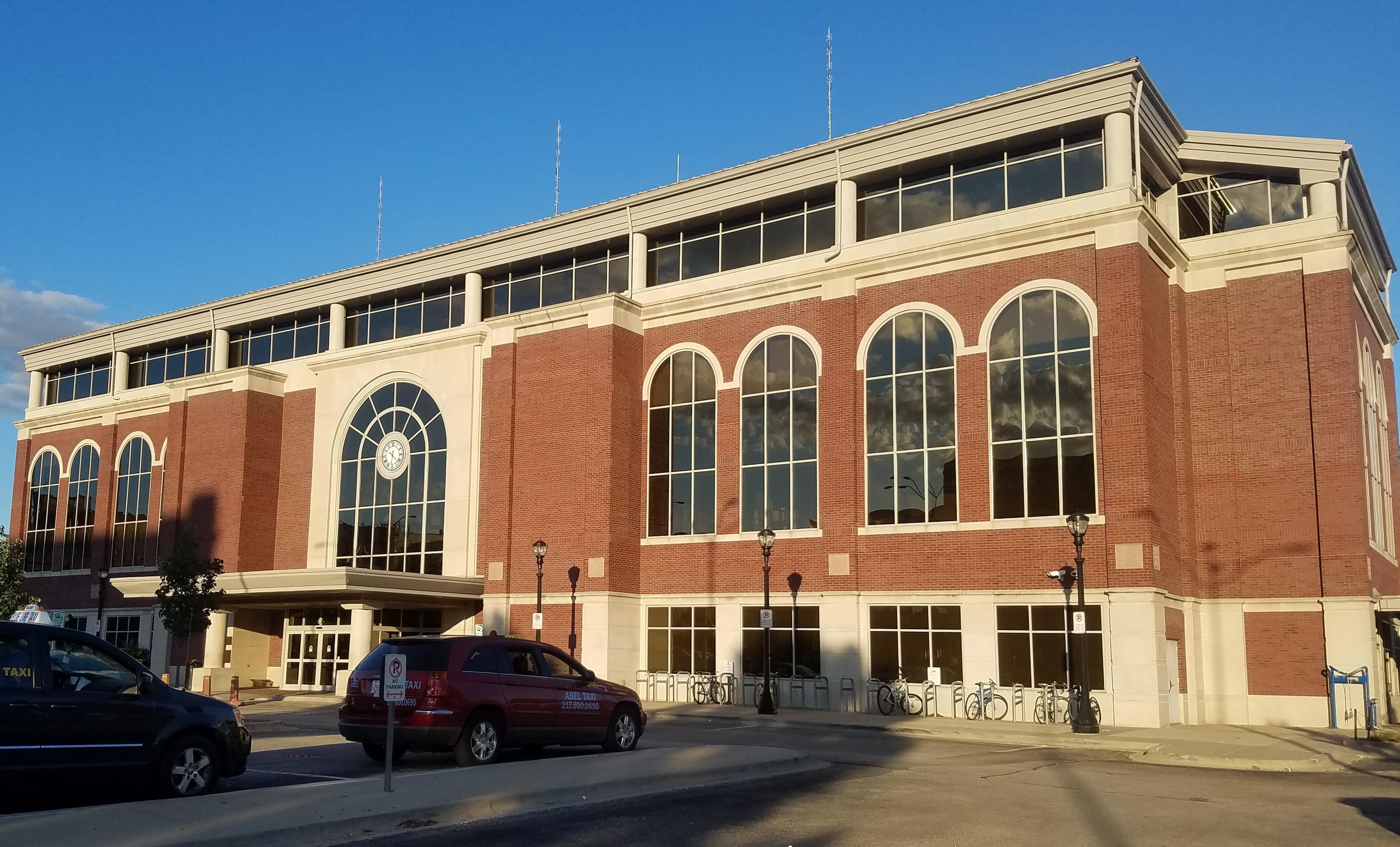 The Illinois Terminal building in downtown Chamaign.