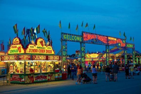 Food stands at the Illinois State Fair