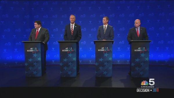 The four candidates for Illinois governor.