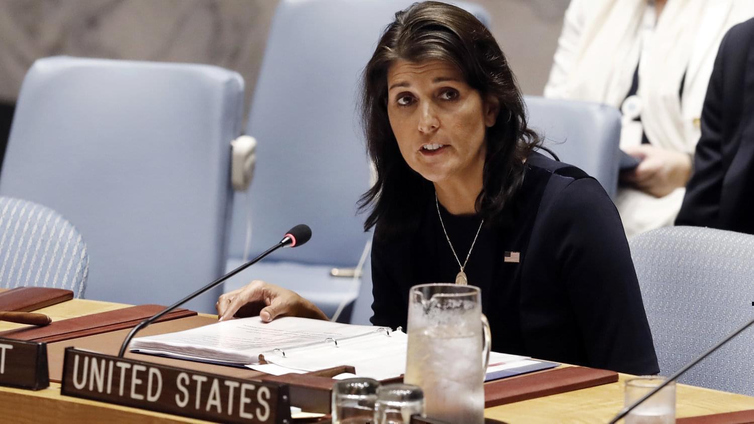 Nikki Haley at the United Nations in New York.