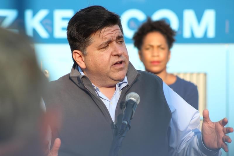 J.B. Pritzker speaks with campaign supporters in Springfield in this 2017 file photo.
