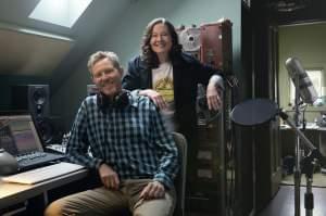 Robbie Fulks and Linda Gail Lewis in studio during the recording of "Wild, Wild, Wild."