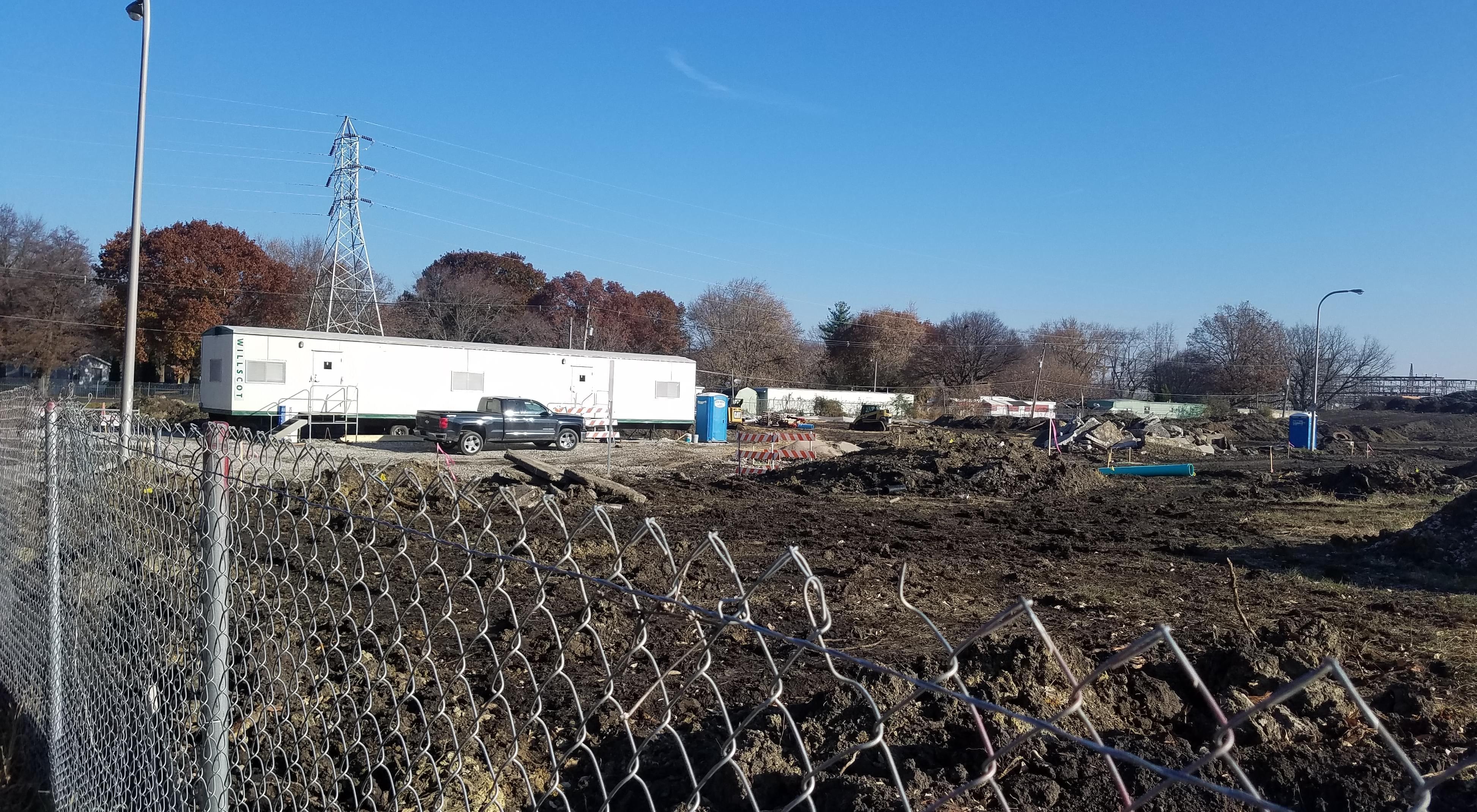 Construction site for Bristol Place Residences.